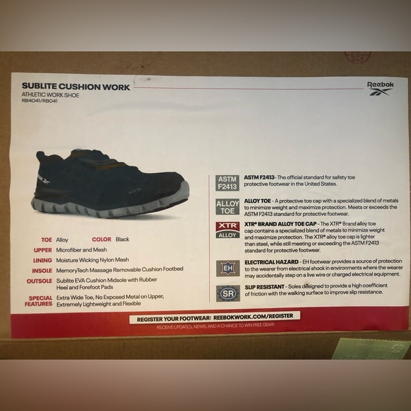 REEBOK Athletic Work Shoe - Picture 12 of 12